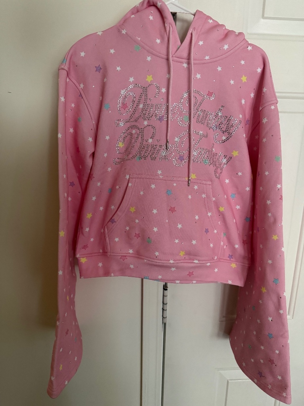 Divine Fantasy Star Pattern Hoodie Rhinestone embroidered